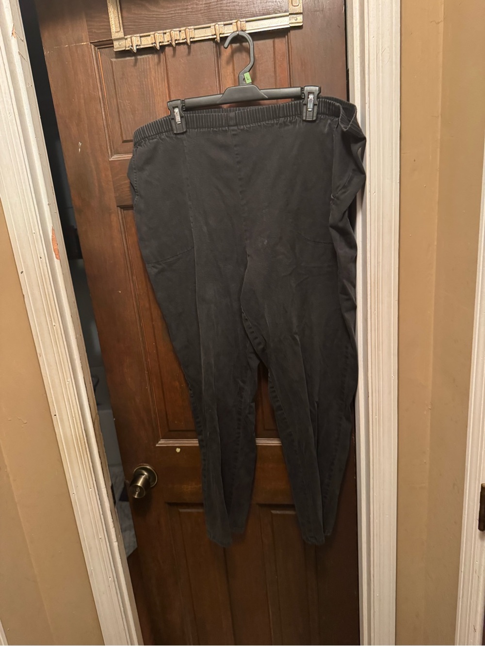Women’s 1X Black Stretch Pants with 2 Pockets